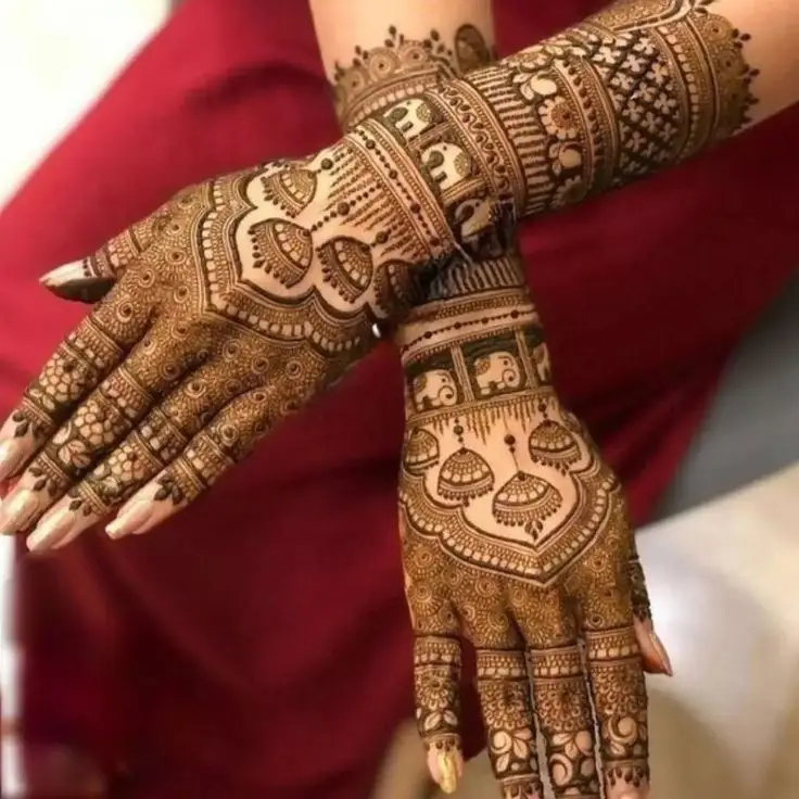 Indian Full Hand Mehndi Design