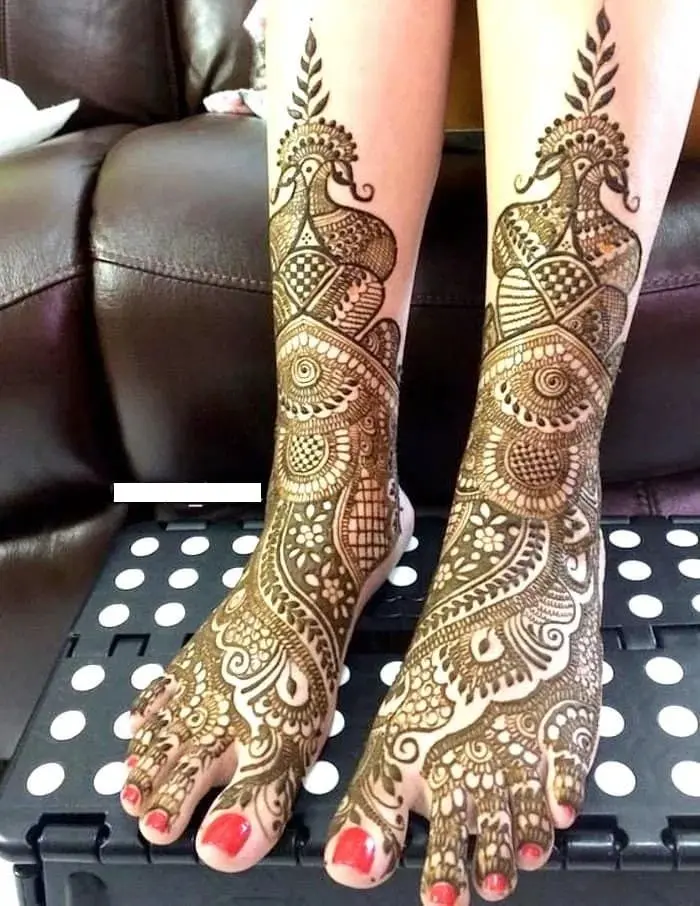 Bridal mehndi design Foot