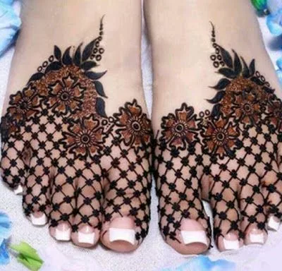 Leg Mehndi Design Foot Only