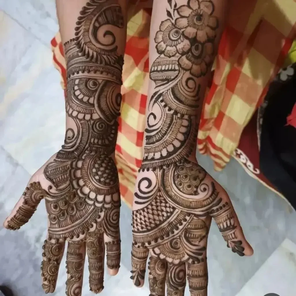 Stylish Full hand mehndi design