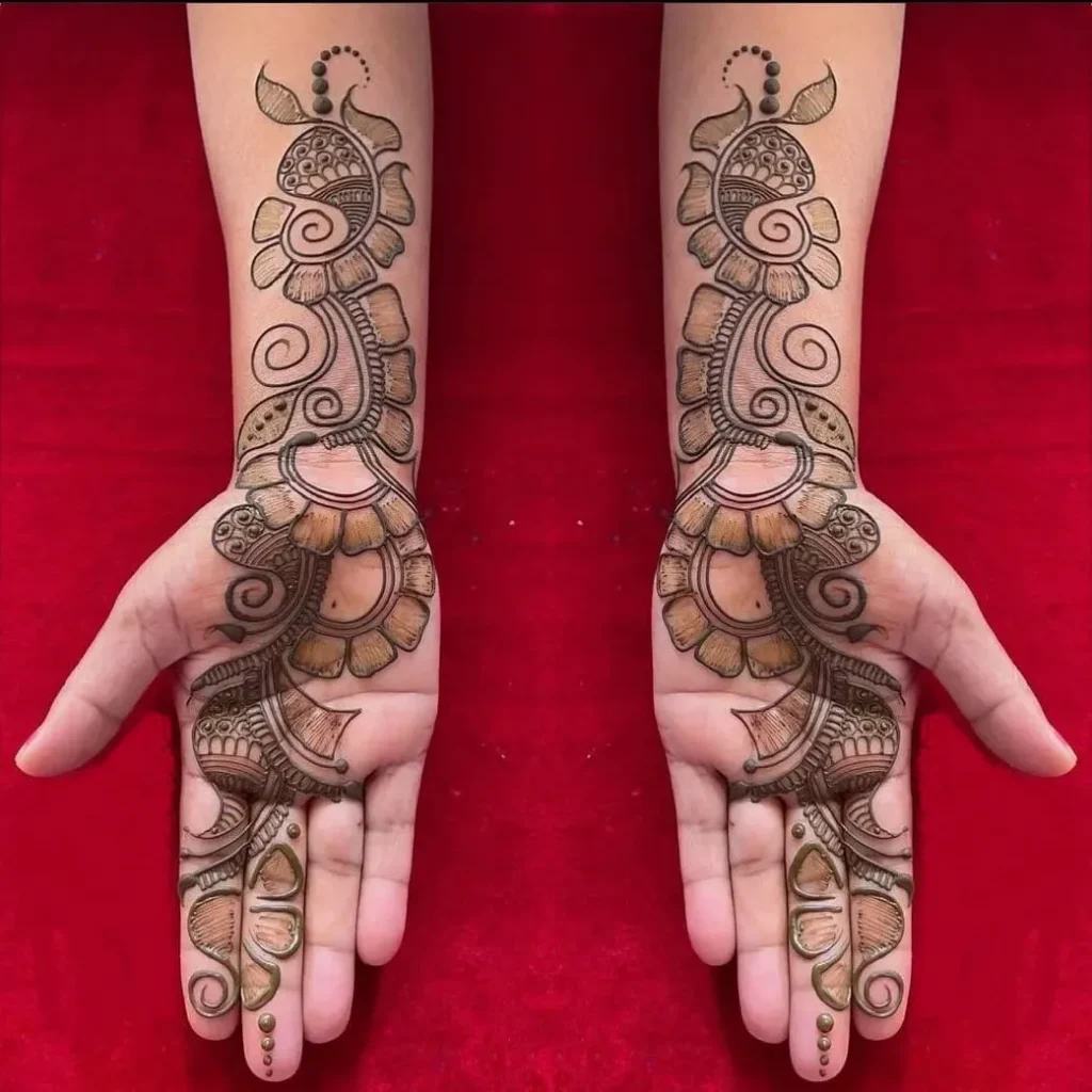 Simple Full hand mehndi design