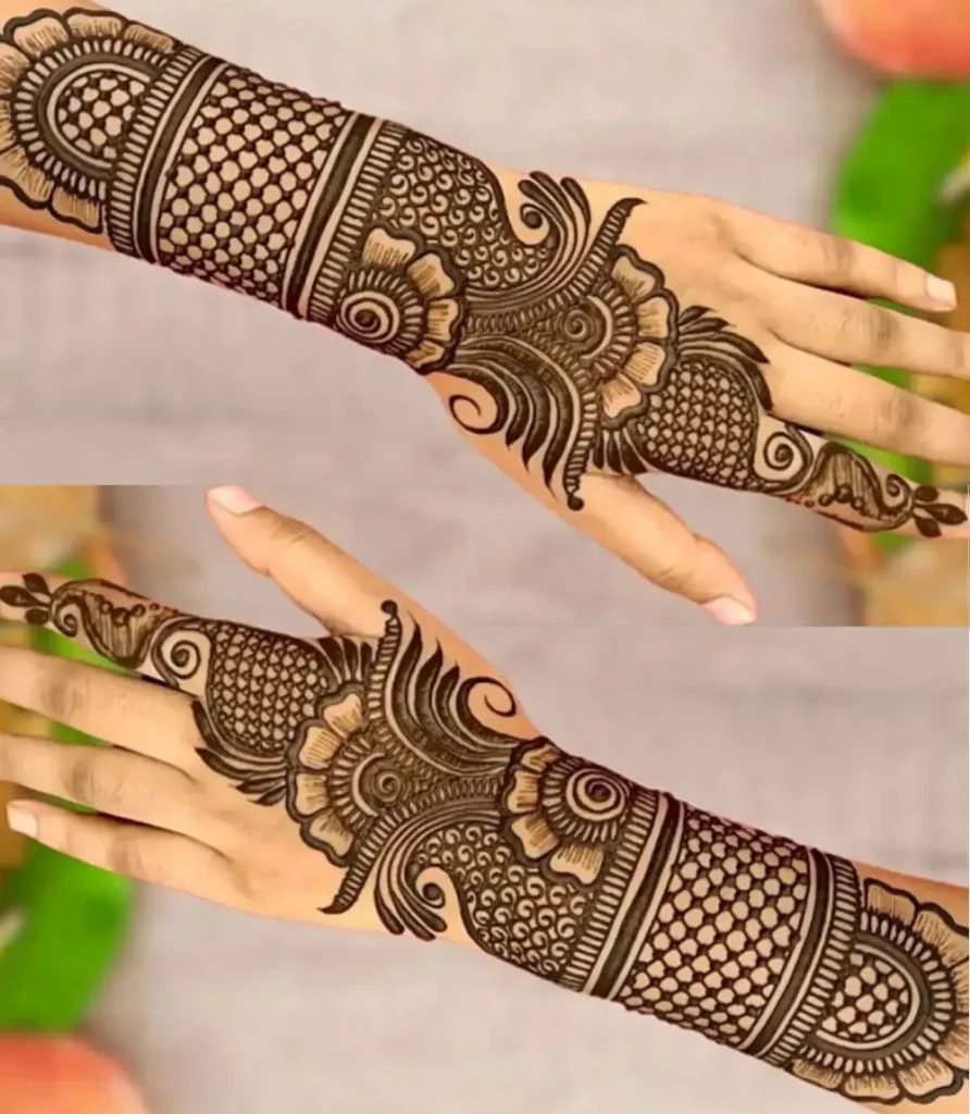 Back Full Hand Bridal Mehndi Design
