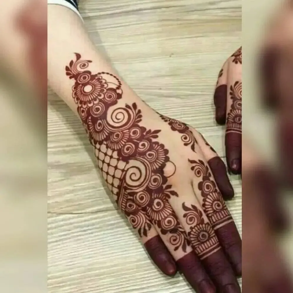 Full hand Flower mehndi design