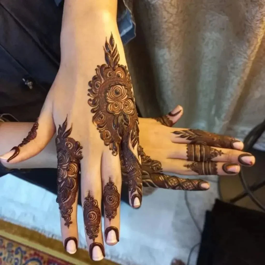 Full hand mehndi design for Instagram