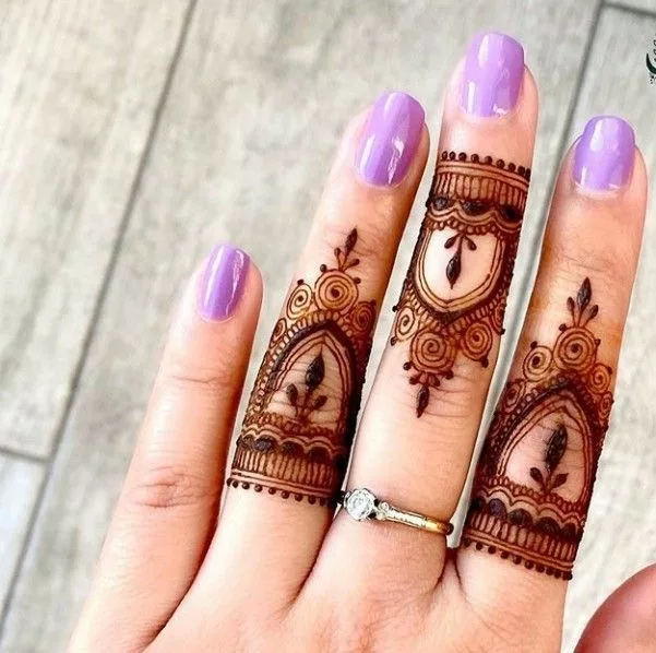 Back Finger mehndi Design
